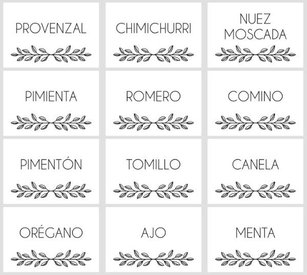 Producto - Plancha de etiquetas para frascos Cartago 101 - 1