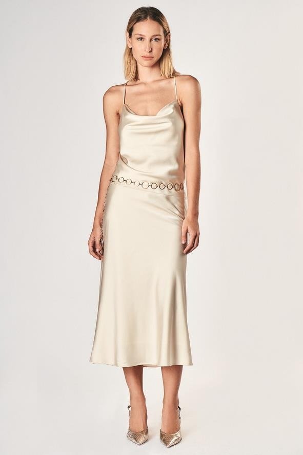 Producto - Falda Midi Glam (Melocoton)