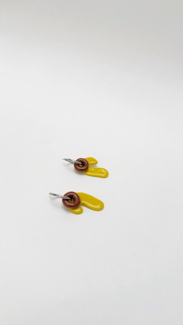 Producto - Argolla p+d Rubi marrón y amarillo