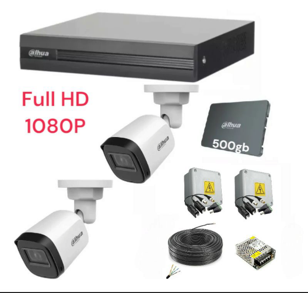 Producto - Kit 2 Camaras de Seguridad 1080p Dahua