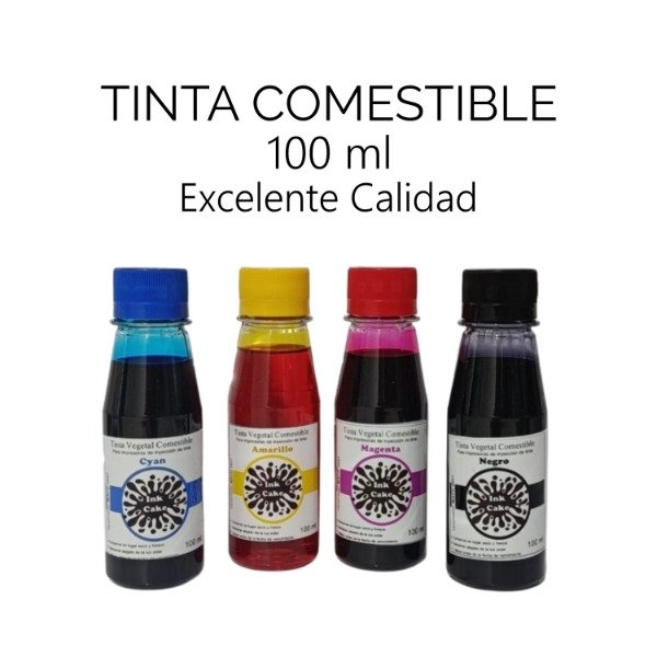 Producto - PACK  POR 4 TINTAS COMESTIBLES 100 ML