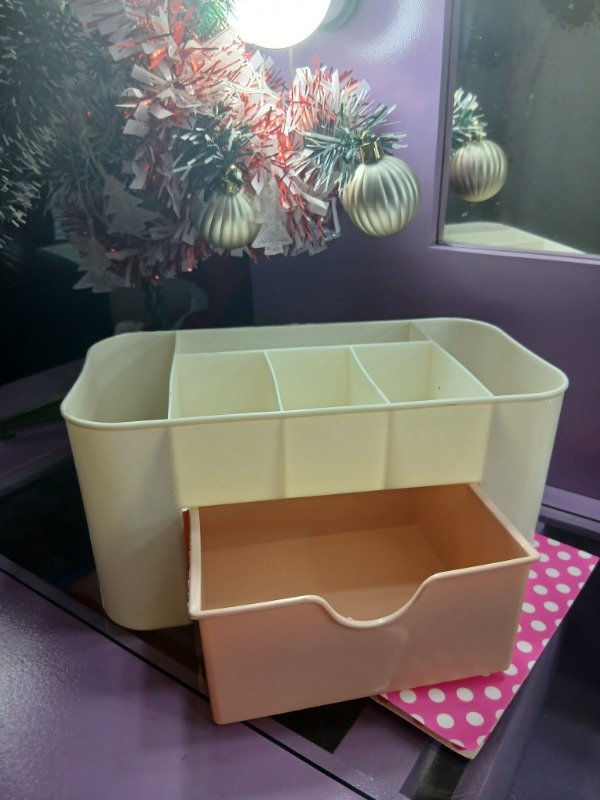 Producto - Organizador con cajon color crema