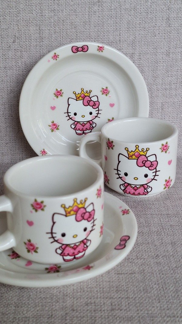 Producto - Tacita con plato Kitty - 0