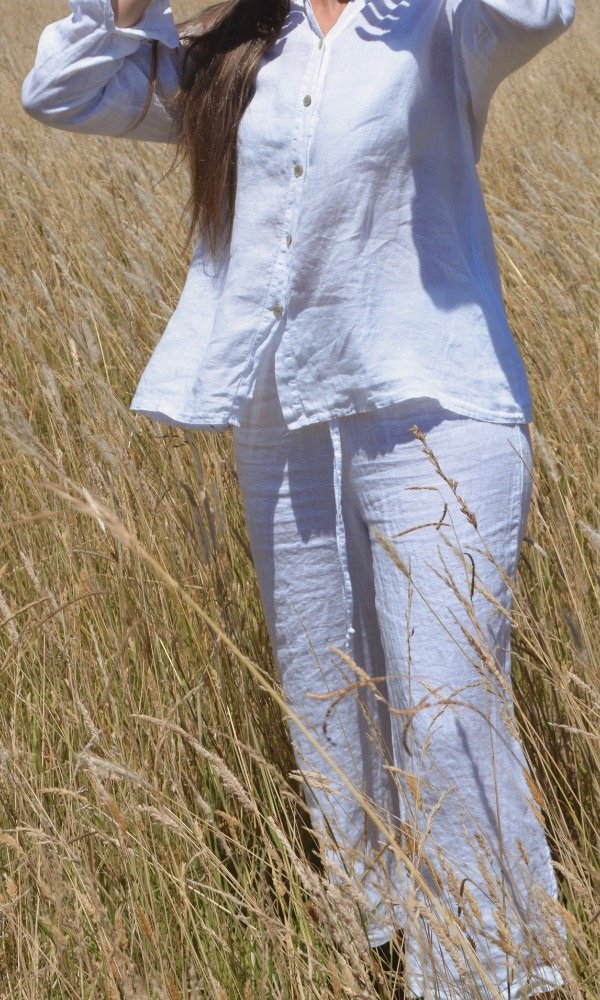 Producto - Conjunto de Dos Piezas 100 Lino Blanco Sardegna