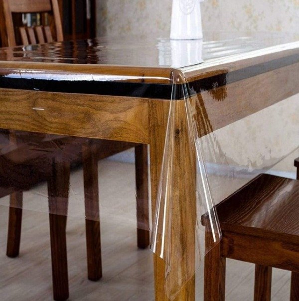 Producto - Mantel Protector Cristal Pvc Transparente 140 x 300 cm