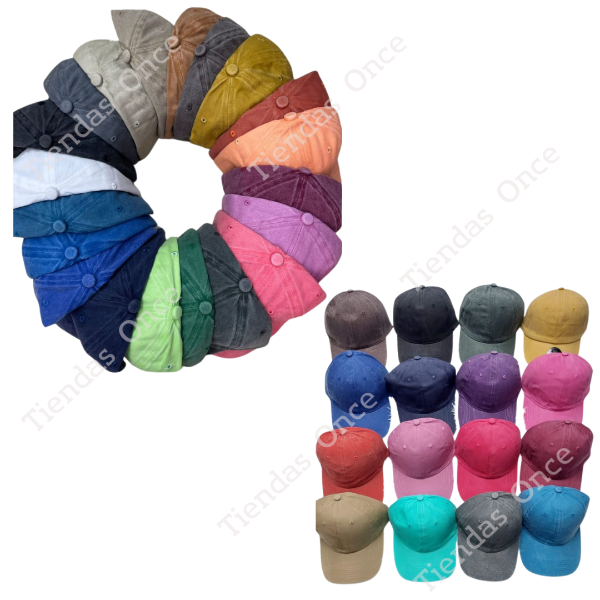 Producto - Gorras VINTAGE lisas - Por 6 y 12 unidades