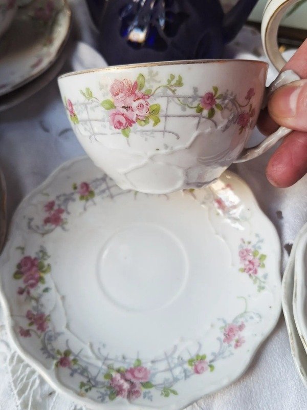 Producto - Dúos de té porcelana shabby - 1