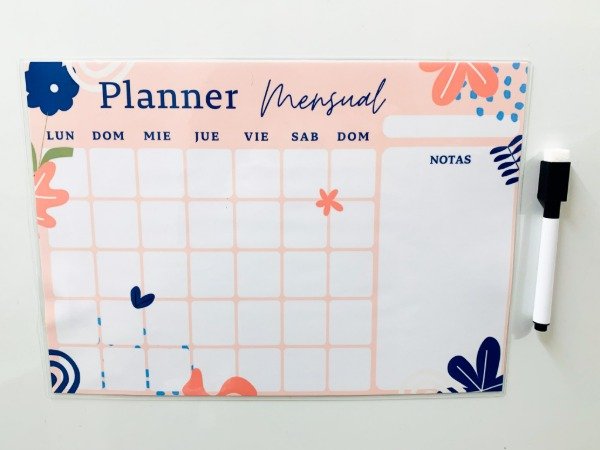 Producto - Planner Mensual Imantado Floral