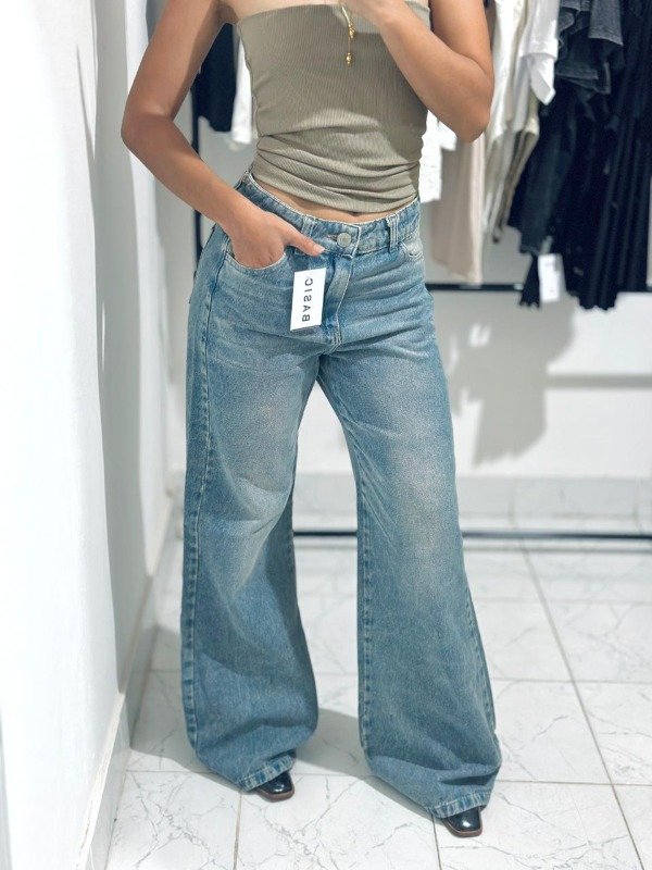 Producto - Jean Wide leg Dunn tiro medio oxido