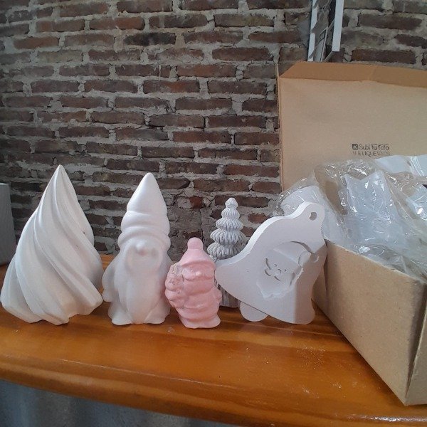 Producto - Kit navideño yeso ( 5 moldes + 1 kilo de yeso cerámico) - 2