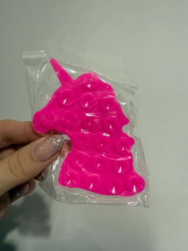 Producto - Soporte sopapa con doble ventosa unicornio fucsia