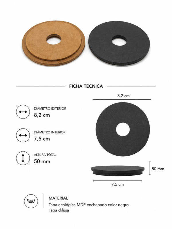 Producto - Tapa difusor de madera mdf