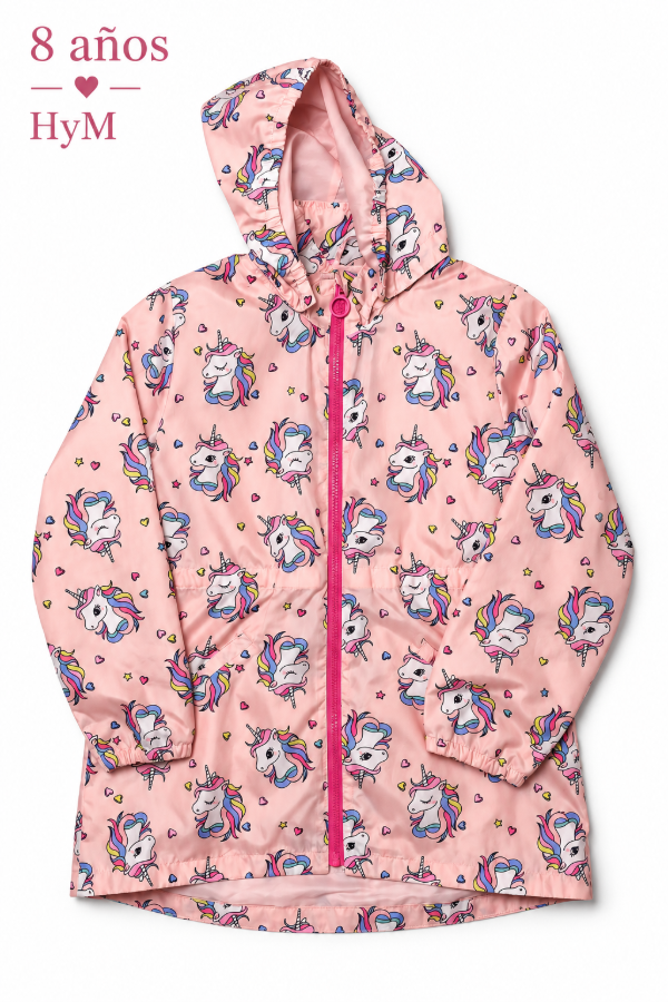 Producto - Rompevientos rosa con unicornios HyM 8 años - 0