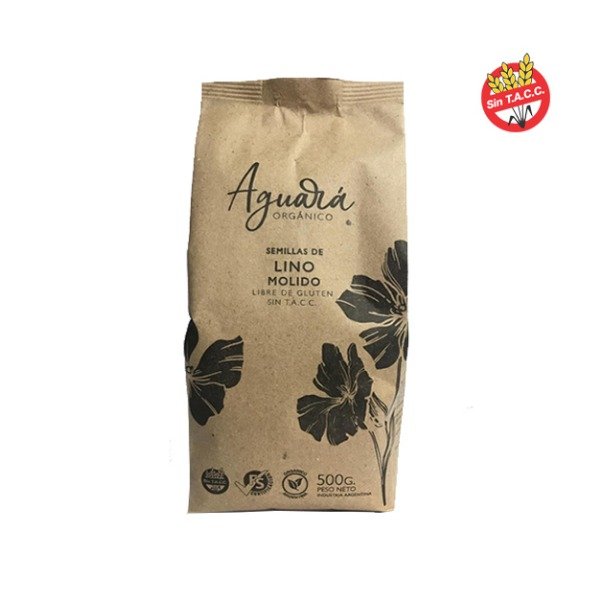 Producto - Semillas De Lino DORADO Sin Gluten Organico Aguara 500Gr