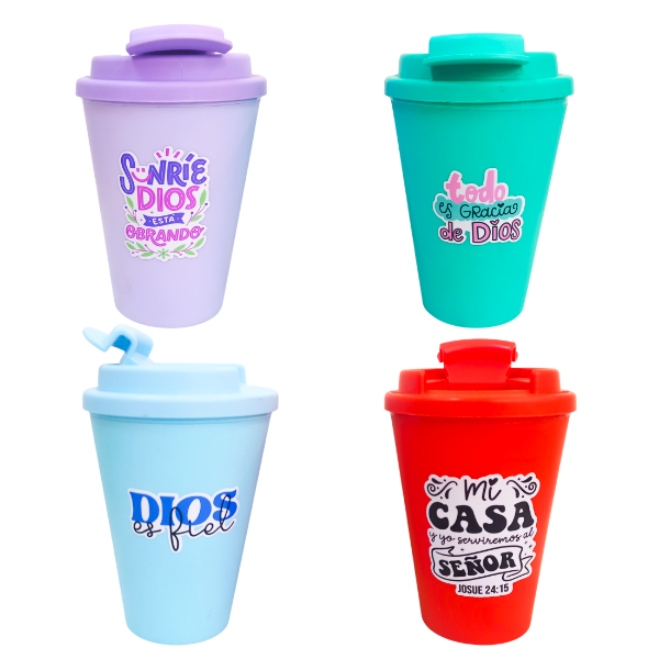 Producto - PROMO Vaso Semitérmico Con Tapa A Rosca y Pico (PACK X2 UNIDADES)
