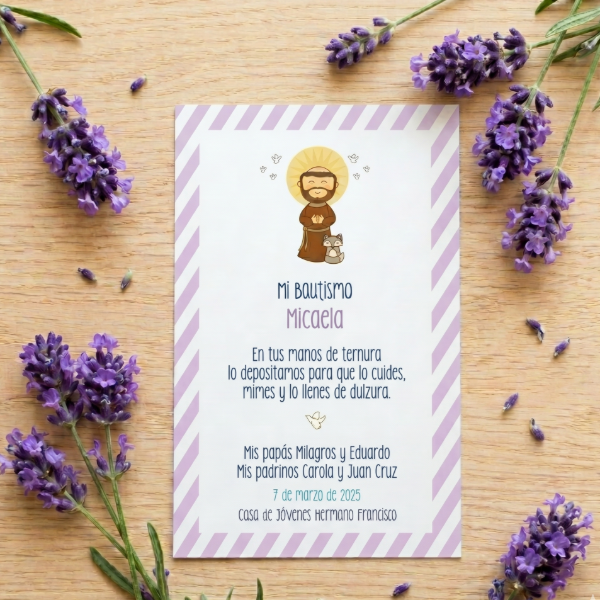 Producto - Diseño de Estampitas - Modelo San Francisco de Asís