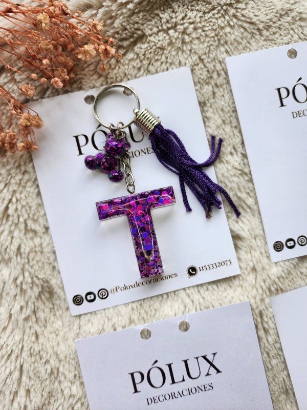 Producto - Inicial T - Glitter violeta holo