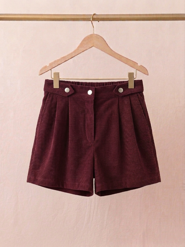 Producto - Short corderoy - Bordó