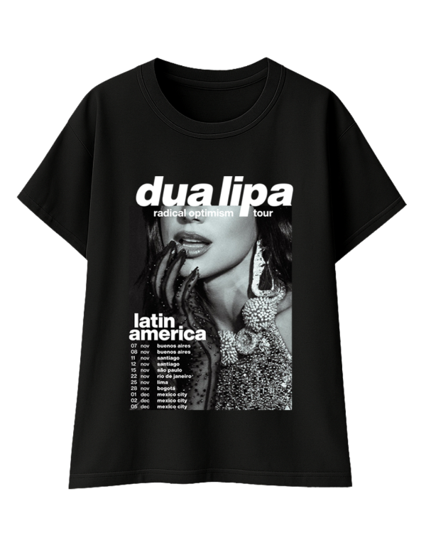 Producto - Remera Dua Lipa Radical Tour con Fecha - Negro