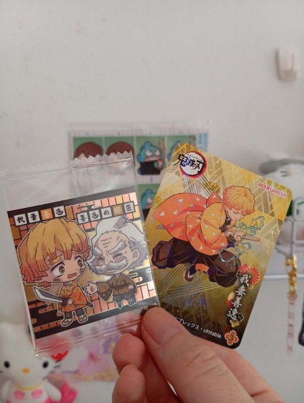 Producto - Sticker y carta Zenitsu Original - STOCK INMEDIATO