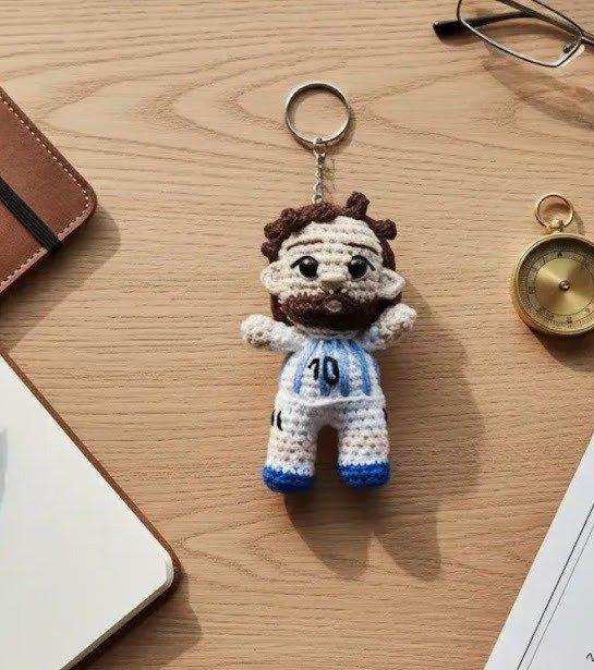 Producto - Llavero Messi crochet