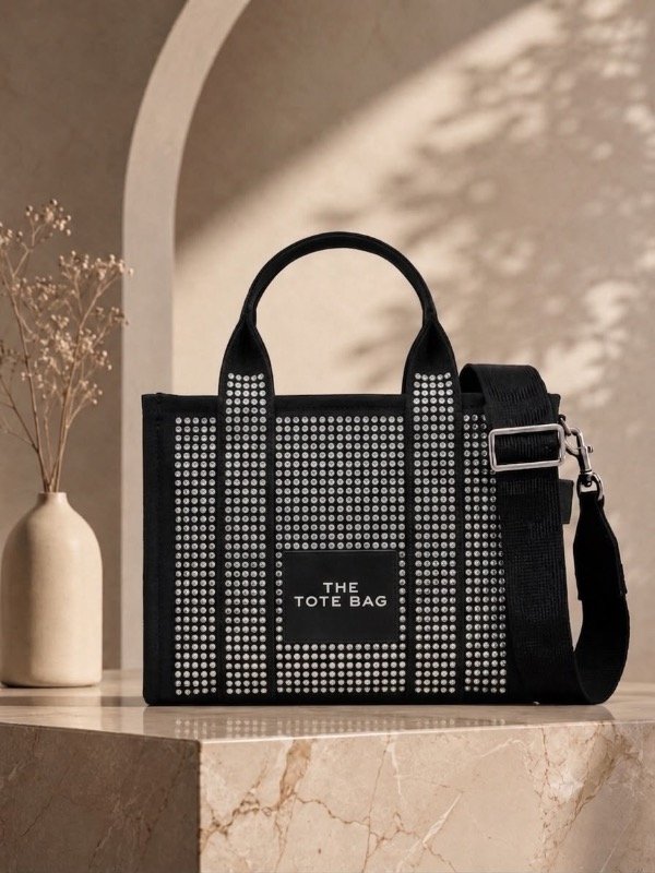 Producto - TOTE BAG STRASS - PLATEADO