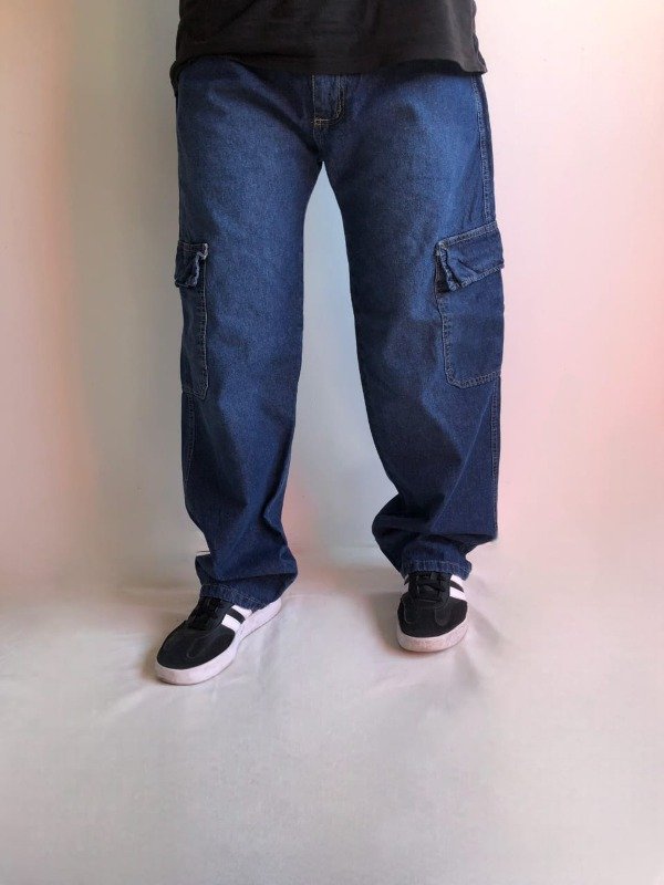 Producto - Jean cargo azul