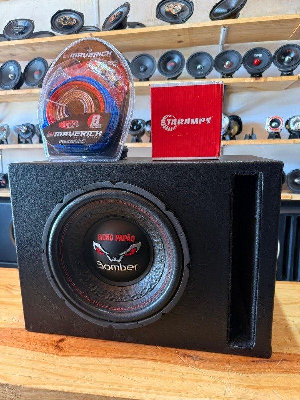Producto - COMBO SUB 12" BOMBER 400RMS + POTENCIA 400.1 BASS TARAMPS + CAJON + CABLES