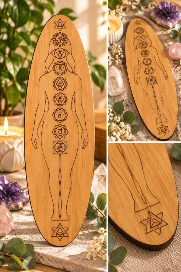 Producto - Tabla de Sanación Mujer - Chakras