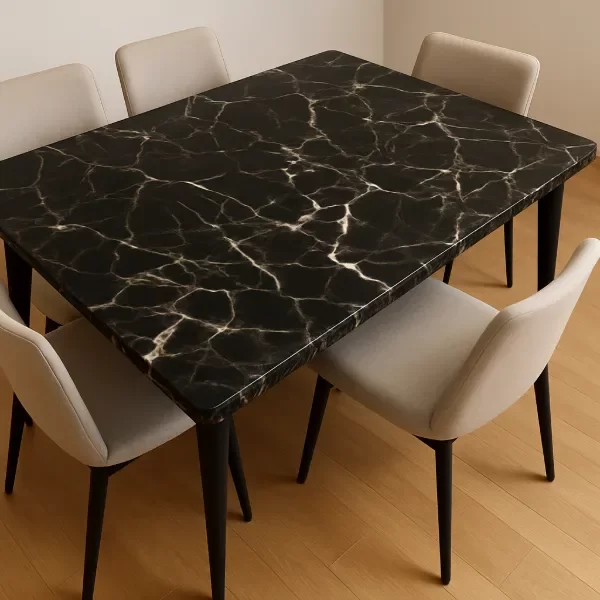 Producto - Vinilo Simil Marmol 60x500cm Marmolado Veteado Negro 1