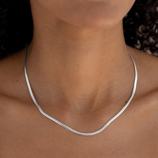 Producto - COLLAR PLANO PLATA