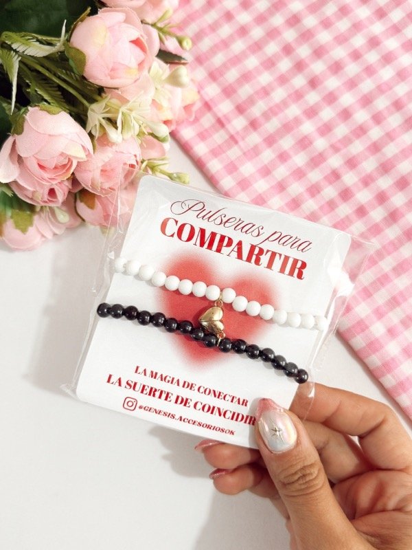 Producto - Pulseras imán Corazón Dorado Cuentas