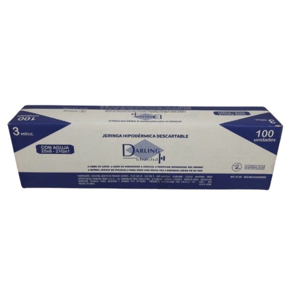 Producto - Promo Jeringa Hipodérmicca 3 ml con aguja (21G x 1)