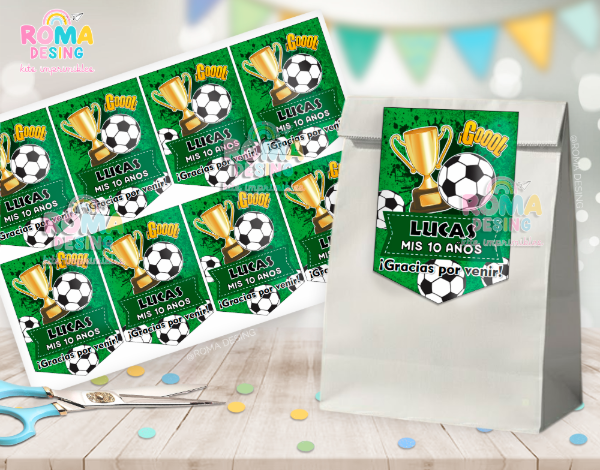 Producto - Etiquetas bolsita Futbol