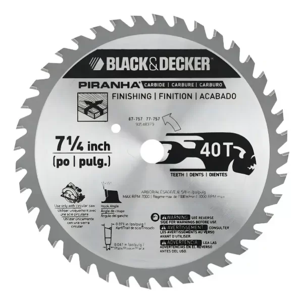 Producto - Disco Sierra 7 1/4 -40 Dtes Black And Decker 77-757