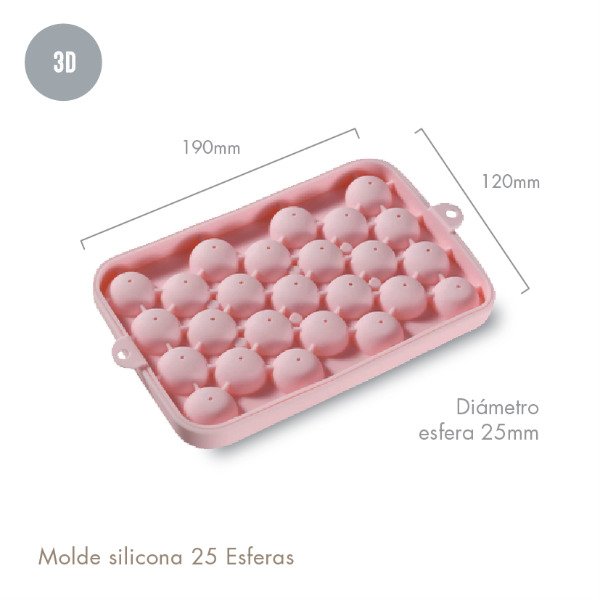 Producto - Molde silicona Esferas 25