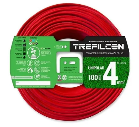 Producto - CABLE UNIPOLAR 4MM ROJO TREFILCON