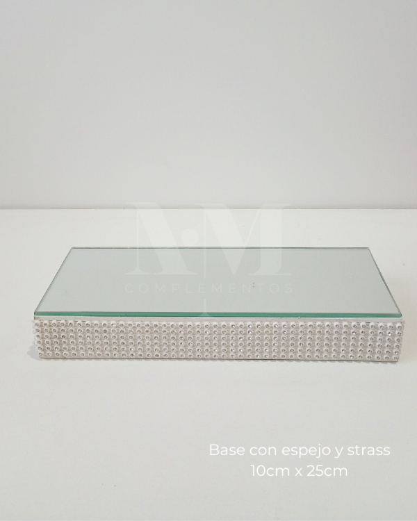 Producto - Base/tarima 10x25 con espejo y strass