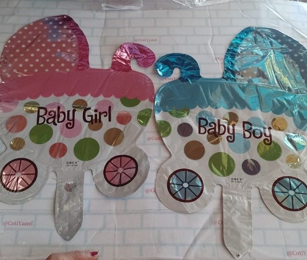Producto - Globo 40cm  Cochesito Baby Boy / Girl