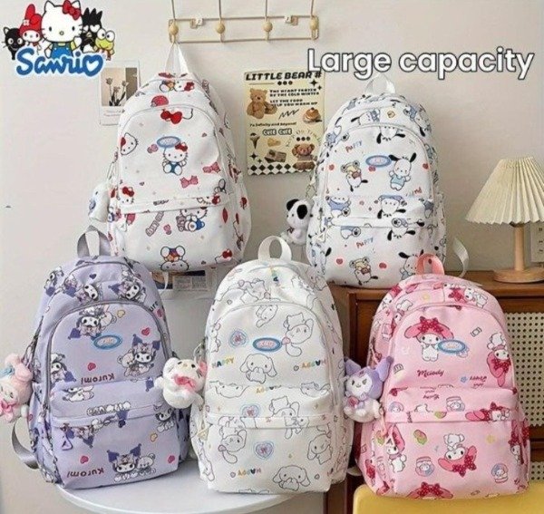 Producto - Kawai Mochila sanrio Kuromi y Melody