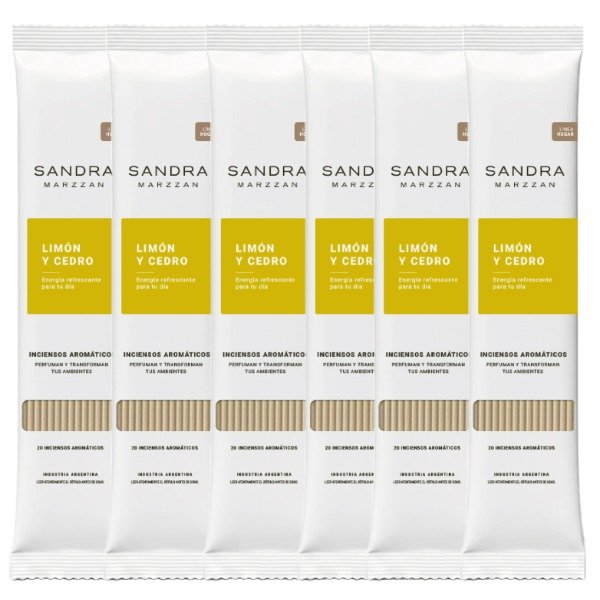 Producto - Incienso Aromático Limón y Cedro 20u