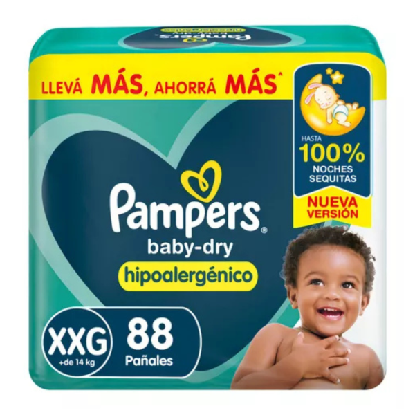 Producto - Pampers Baby-Dry Hipoalergénico Pack Mensual