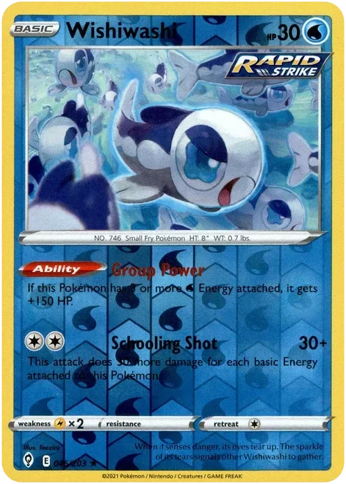 Producto - Wishiwashi - 046/203 - Evolving Skies - Reverse Holo