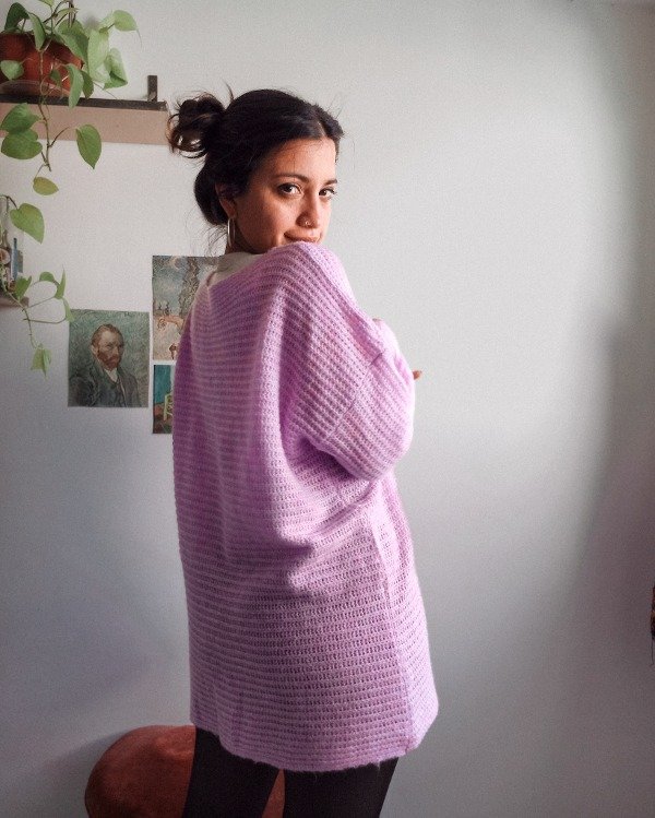Producto - Sweater Oversize Mohair Bote Terracota