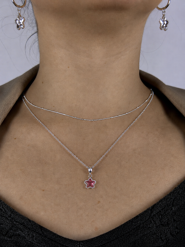 Producto - CADENA ESTRELLA CUBIC FUCSIA 6682