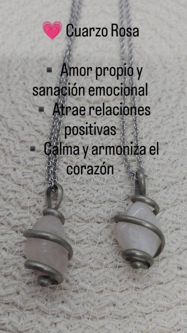 Producto - Piedra engarzada : Cuarzo Rosa