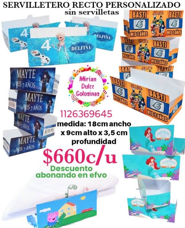 Producto - Servilletero personalizado recto