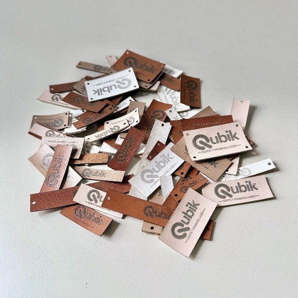 Producto - ETIQUETAS RECTANGULARES CUERO PU - PACK - 3