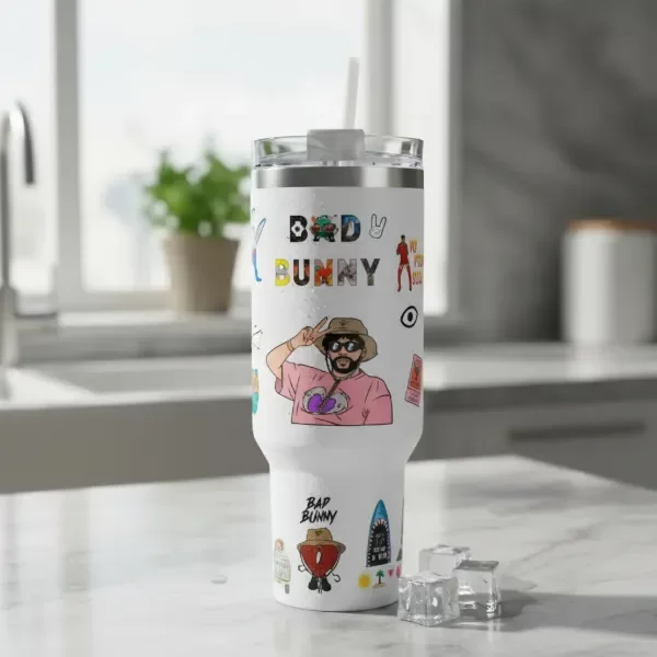 Producto - Vaso Térmico Quencher De Bad Bunny Blanco Bad Bunny