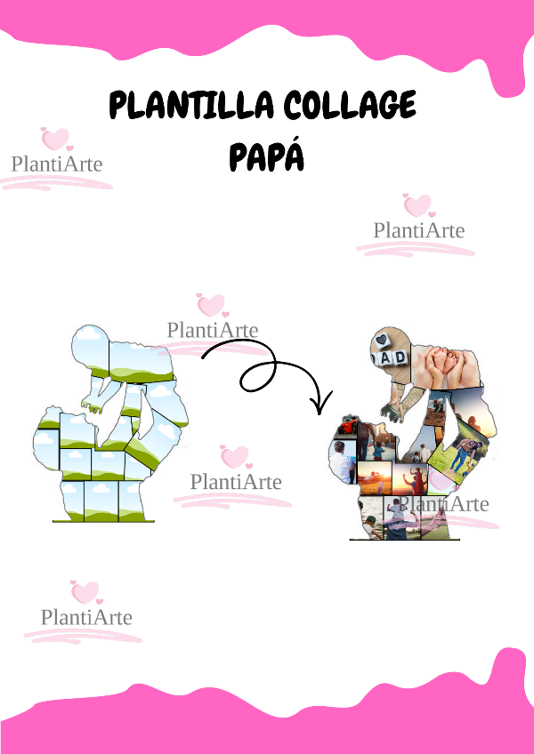 Producto - Cuadro collage papá editable en canva